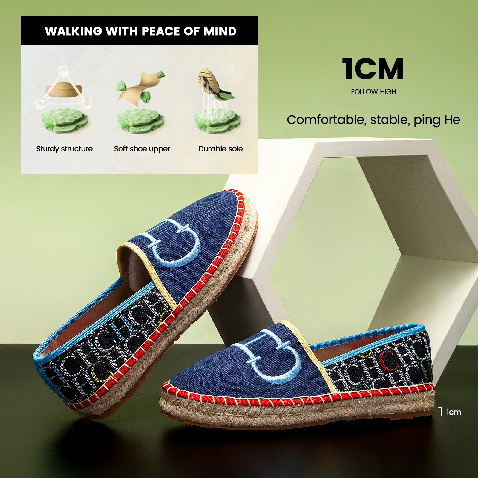 حذاء كاجوال قماشي ملون CHC