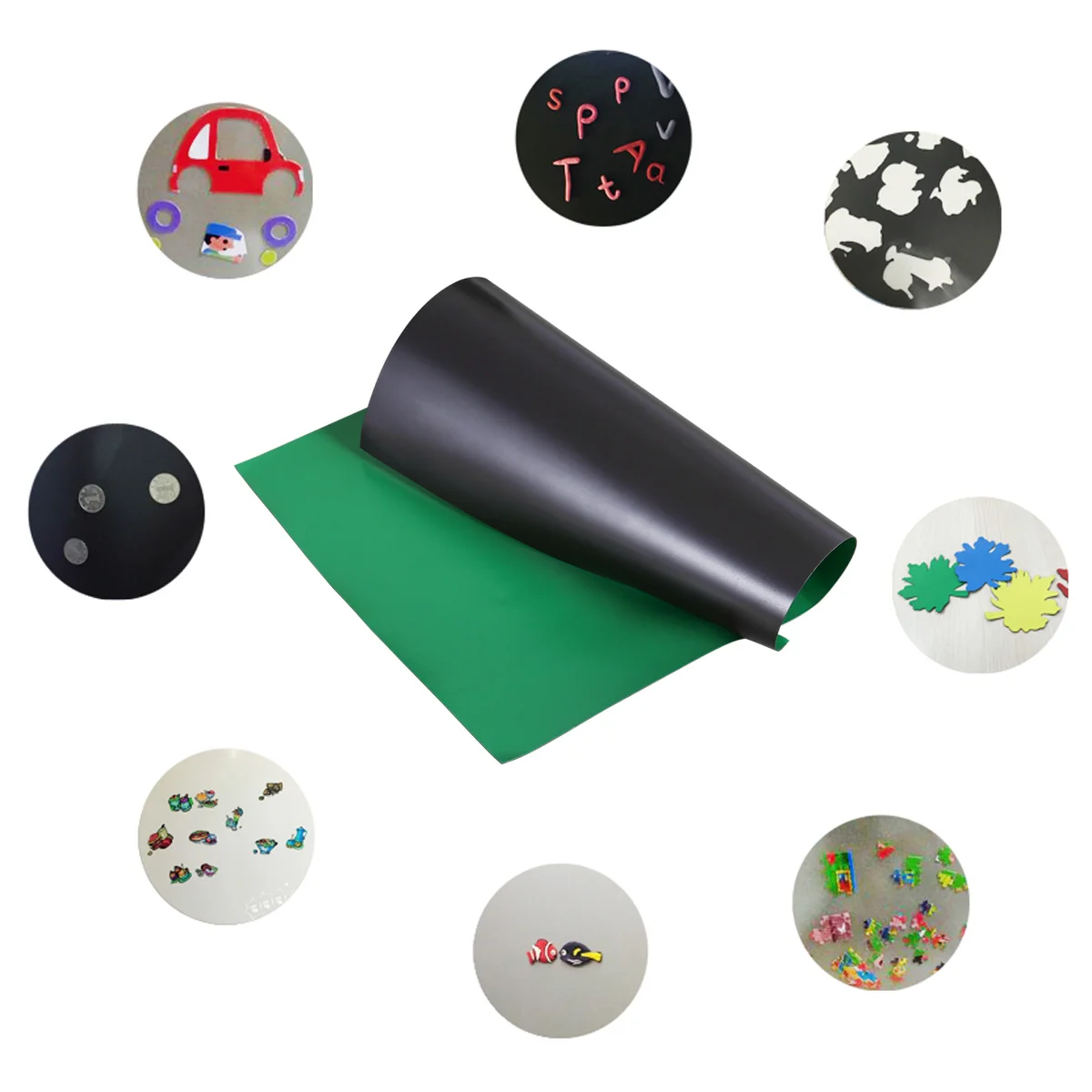 다기능 자석 시트 블랙 고무 유연한 광고 게시판 학교 회사용 297mm 210mm 0.5mm