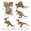 4PCS Styles13cm Small Dinosaur Models Toys Jurassic Tyrannosaurus Indominus Rex Triceratops Brontosaurus Boys Gifts for Children 2