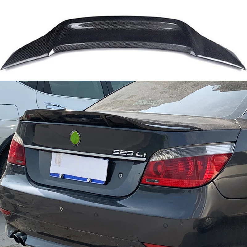 

For BMW 5 Series E60 M5 Carbon Fiber Spoiler 2004 2005 2006 2007 2008 2009 Rear Trunk Wing Lip Spoiler Decoration Car Styling