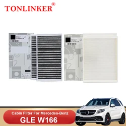 TONLINKER Cabin Filter For Mercedes Benz GLE W166 2015-2018 250d 350d 300 400 500 450 AMG 43 63 4MATIC A1668300318 A1668300218