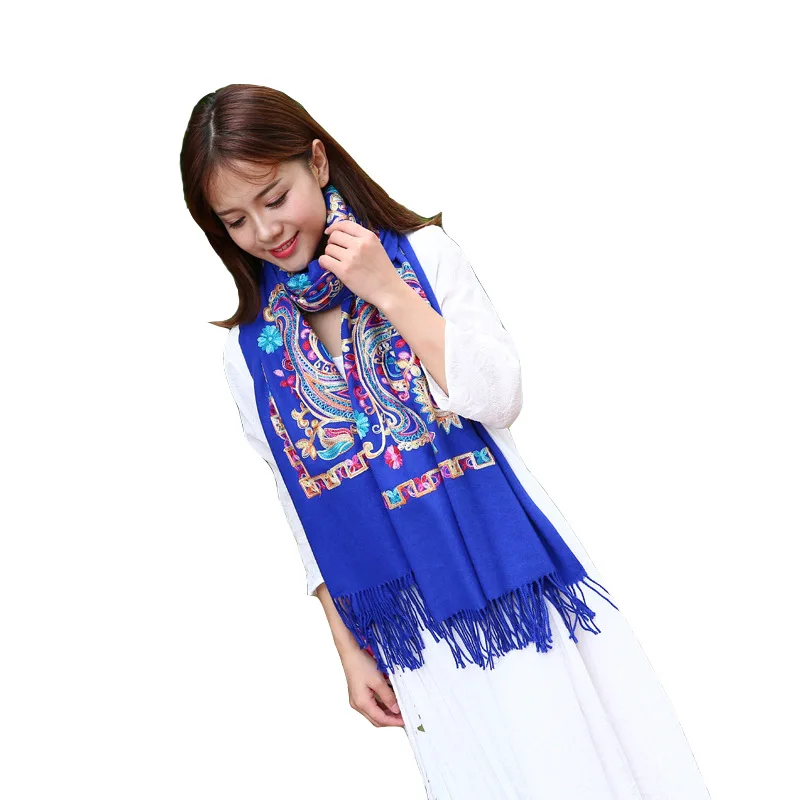 

Luxury Brand Scarf Women,Embroidery Bandana Pashmina Shawls,Cashmere Cape Winter Bohemian Styles,Stoles Scarves,Head Wraps