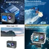 5K Action Camera 4K60FPS Dual IPS Touch LCD DVR EIS 170° 30M Waterproof 5X Zoom Sport Camera With Wireless Mic&Remote Control 3