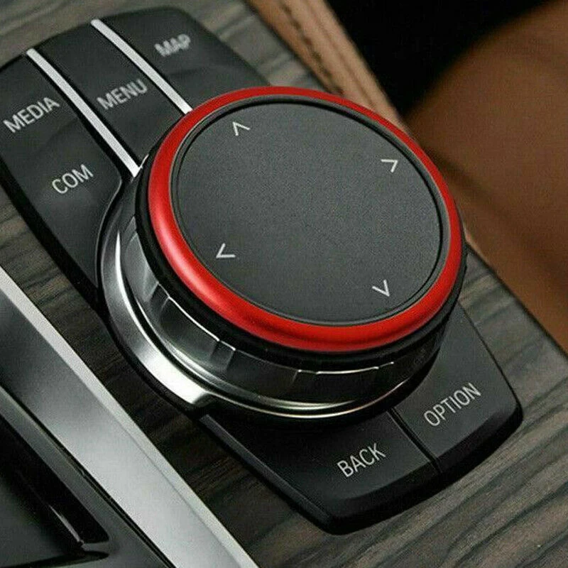 Красное алюминиевое кольцо, центральная консоль IDrive, мультимедийный контроллер, ручка, кольцо для BMW 1 2 3 4 5 6 7 Series X3 X4 X5 X6 (art.: 3920c4bbfd395) - 3920c4bbfd395