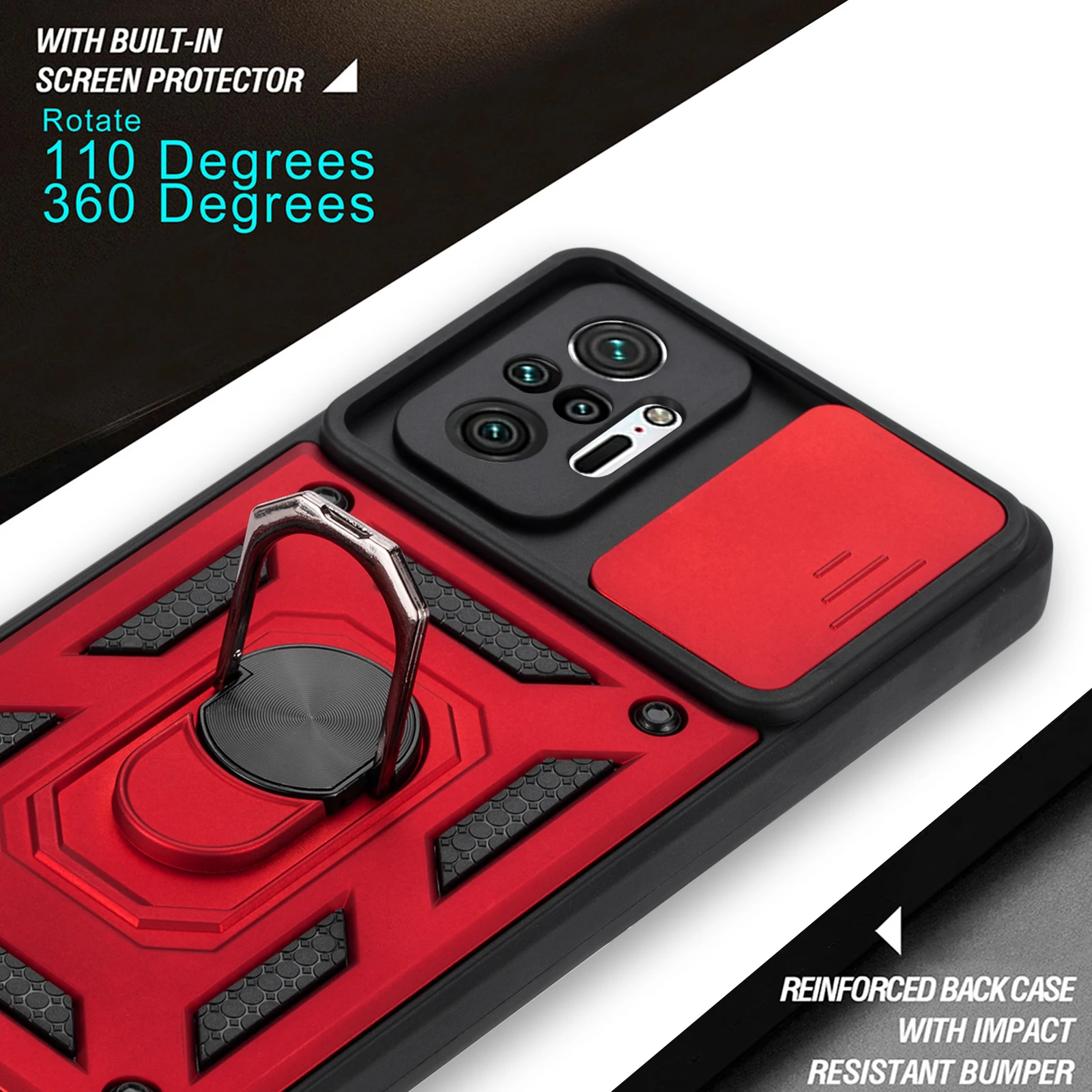 Custodia SATURCASE Per Xiaomi Redmi Note 10 Pro - Portafoglio In PU Con Magnetino E Slot Carte