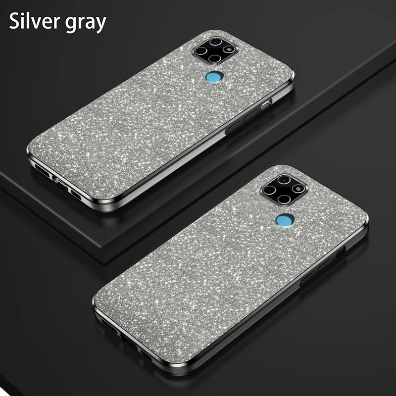 Luxury Gradient Glitter Plating Silicone Phone Case Back Cover