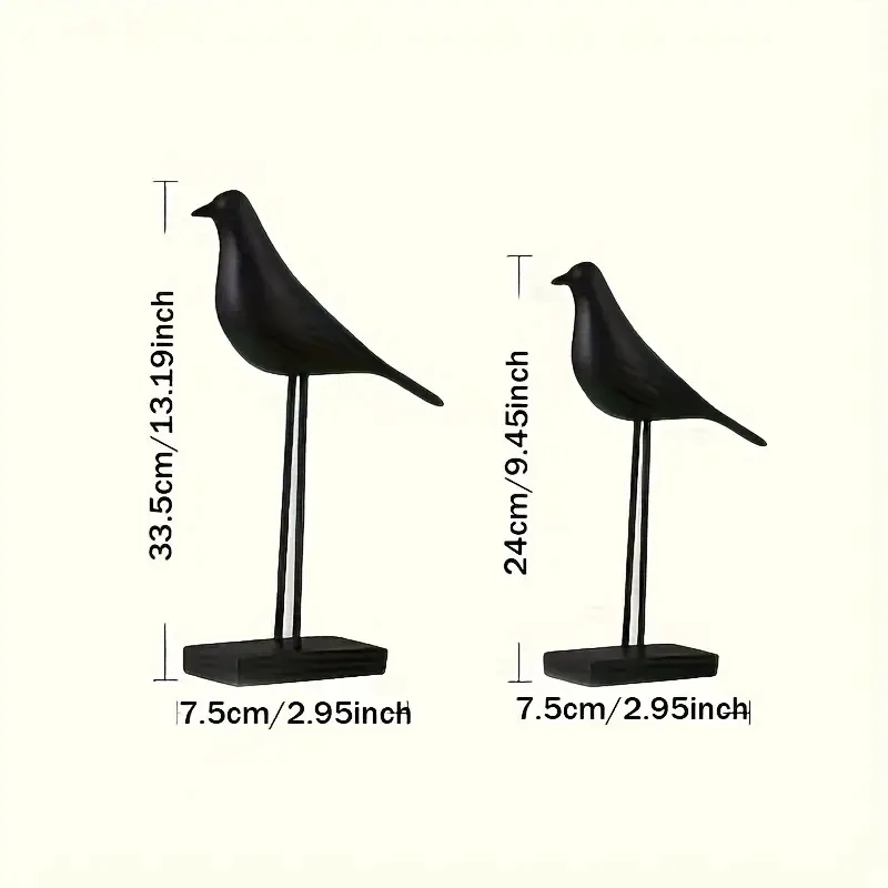 Nordic resin bird statue home decoration
