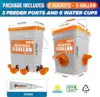 5-Gallon/44 Pounds Automatic Chicken Feeder & Waterer Set(2 Buckets), Chicken Feeder Port & Water Cup No Waste, Rain Proof 4