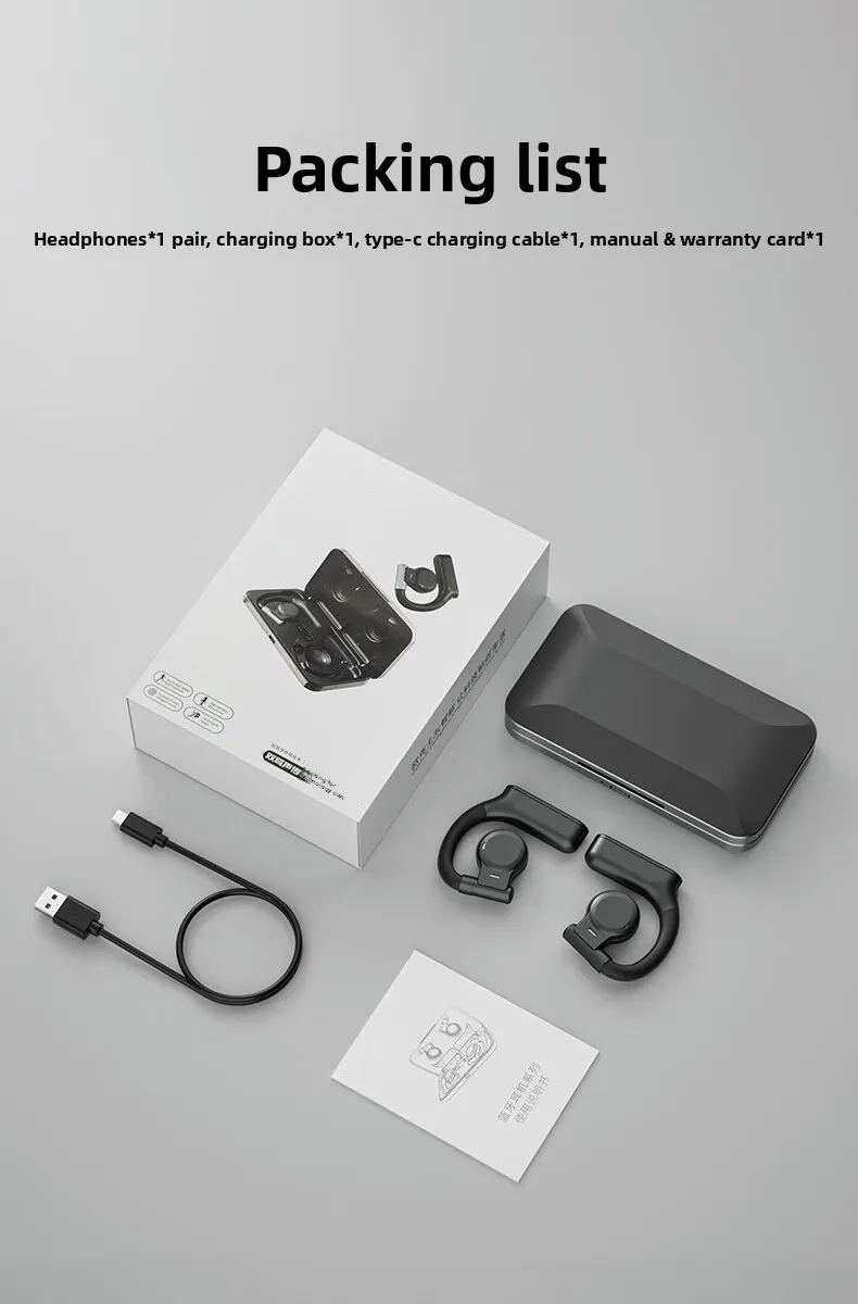The new cross-border OWS Bluetooth headphones HJ05 feature a metal shell that do