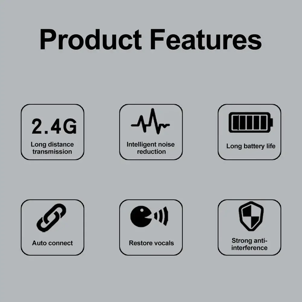 2.4G Head-mounted Wireless Lavalier Microphone Set Transmitter with Receiver for Amplifier Voice Speaker Teaching Tour Guide view 4