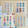 6Packs/Set Transparent Sticky Notes Self-Adhesive BookMarkers Annotation Reading Book Clear Tab Kawaii Cute Stationery 3
