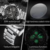 OLEVS 1106 Sport Digital Watch Gift Stainless Steel Watchband Round-dial Wristwatch Week Display Calendar Luminous Alarm 4