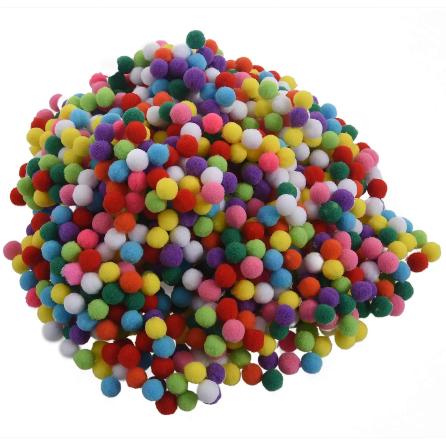 

1000 Pcs 10mm Mixed Color Soft Fluffy Pom Poms Pompoms for kids Crafts