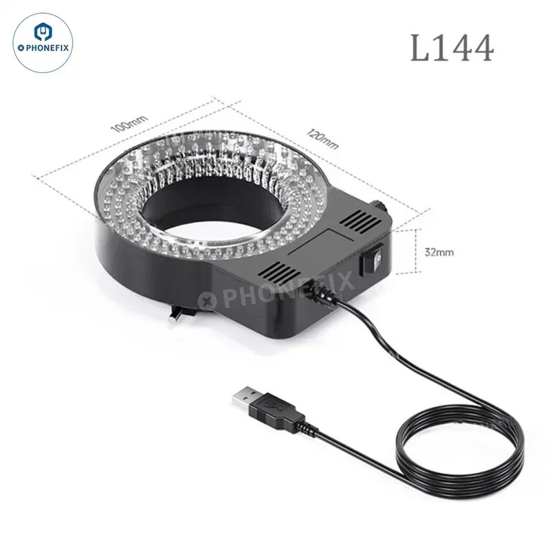 Mechanic Microscope LED Ring Light Illuminator 64 /72 / 144pcs Adjustable USB For PCB Soldering Repair