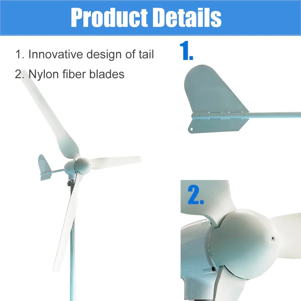 4000W High Power Wind Turbine Generator Wind Power Complete System Kit Output 220V For Home Appliance Electric Generator Camping solar wind generator