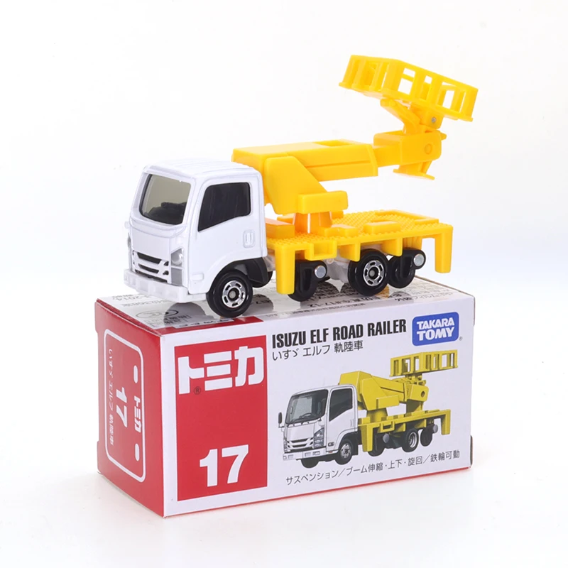 

Takara Tomy Tomica No.17 Isuzu Elf Road-rail Vehicle (Box) Cars Alloy Vehicle Diecast Metal Model Kids Xmas Gift Toys for Boys