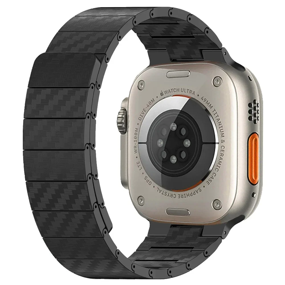 Carbon Fiber Magnetic Strap for Apple Watch Ultra2 9 8 7 6 5 4 3 SE49mm Band 45mm 44mm 42mm 40mm 41mm 38mm Lightweight Bracelet
