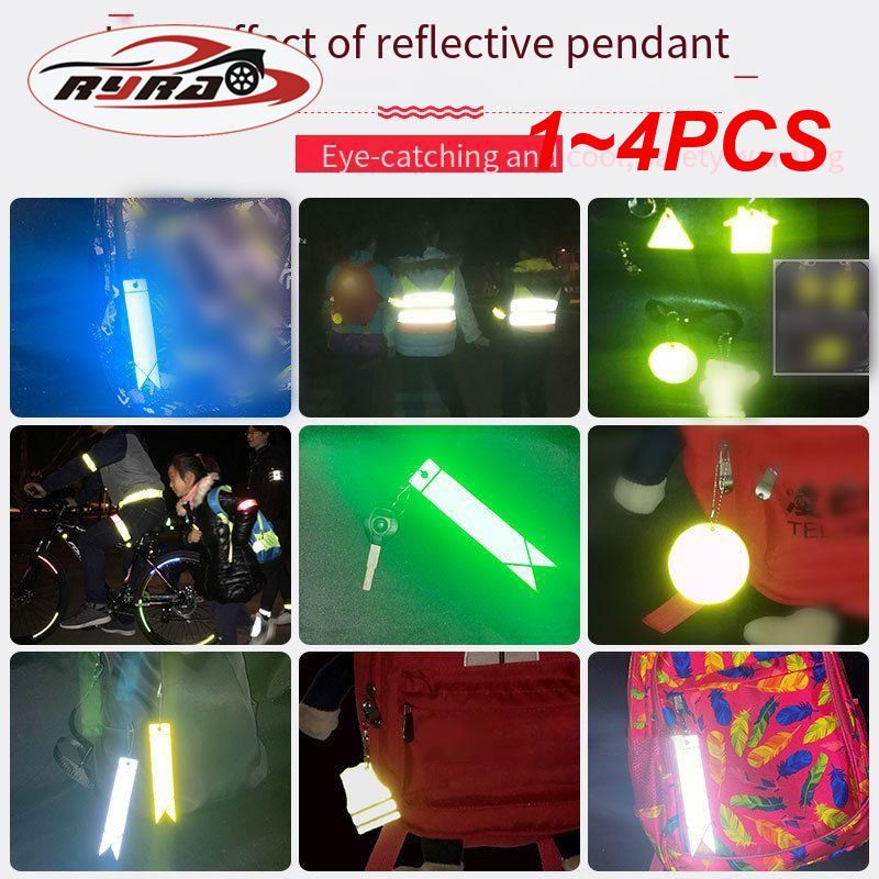 1~4PCS Keychain Accessories Using Advanced Reflection Technology Rain Protection Waterproof Material Compact