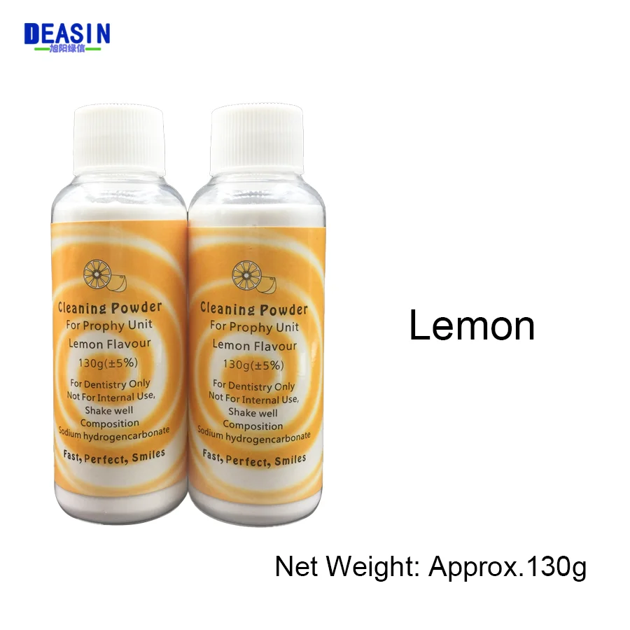 130g Dental Air Prophy Powder Cleaning Powder Teeth Polishing Plaque Stain Remove Mint Lemon Flavor Teeth Whitening Essence teeth whitening powder