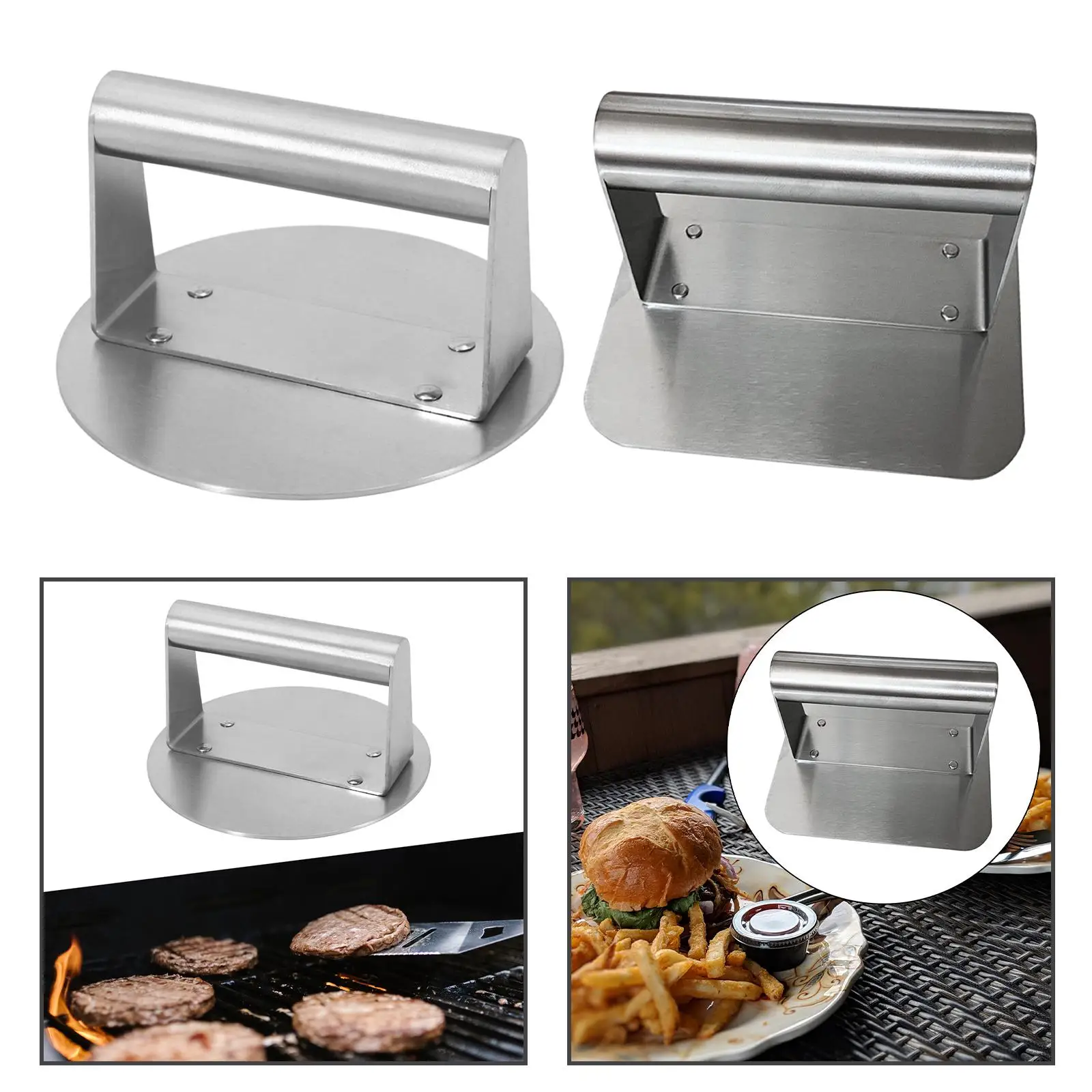 Press Burger Smasher Kitchen Gadgets Grill Cooking Tool Flat Cookie Presser for