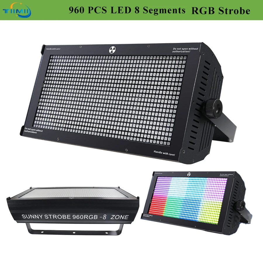 

Flightcase, 8 сегментов, RGB Стробоскоп, 960 шт., женский голос, стробоскоп, полноцветная вспышка, стробоскоп для свадьбы, концерта, сценического эффекта, Dj