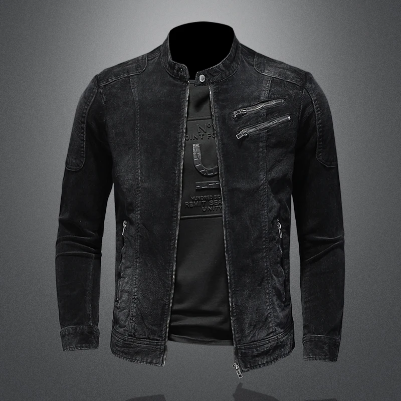 The Main Promotion of New Explosive Top Coat Spring and Autumn New Men's Trend with Popular Corduroy Handsome Denim Jacket 1