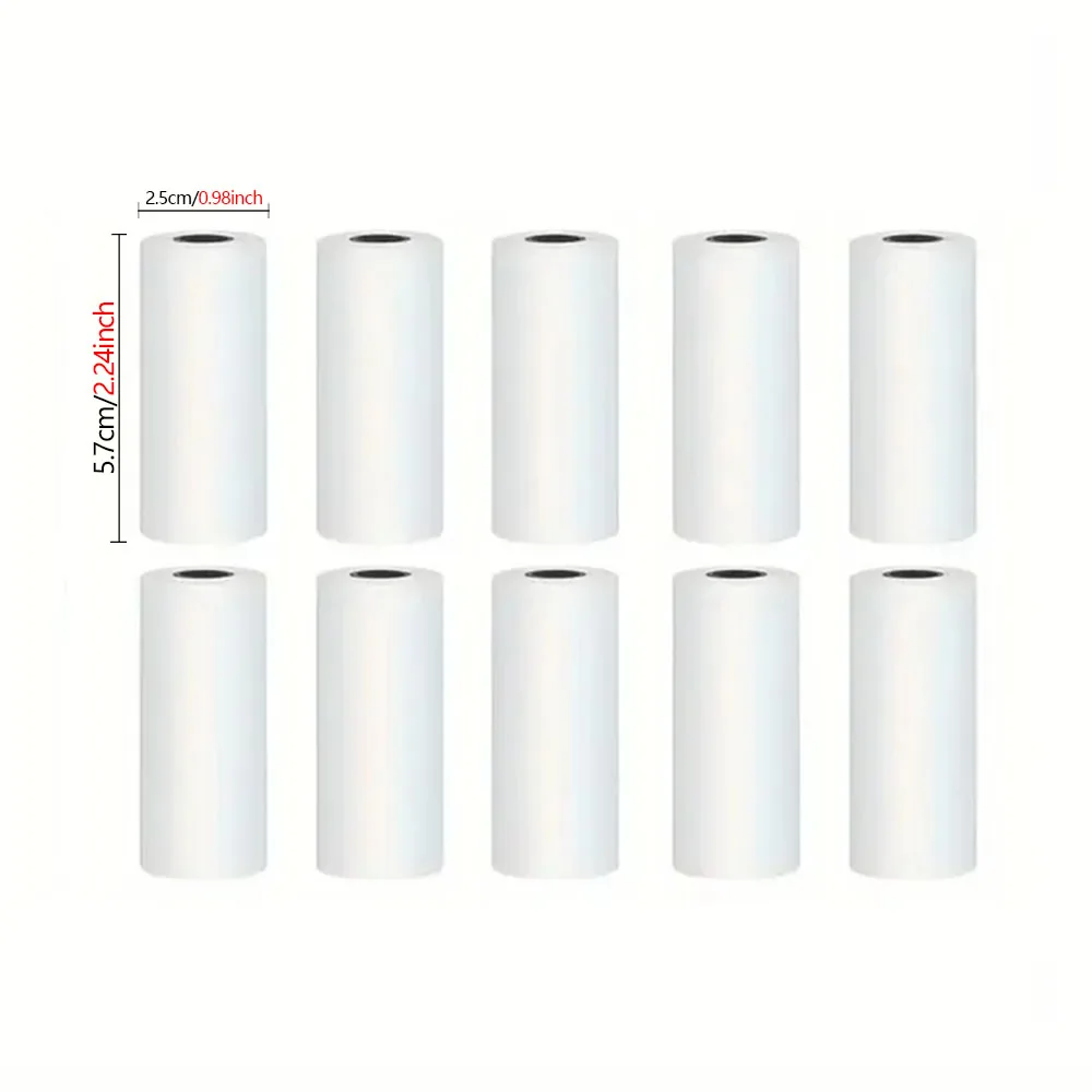 Kids Instant Camera Refill Print Paper - Coreless Thermal Film, 5/10 Rolls for 57mm Portable Printers