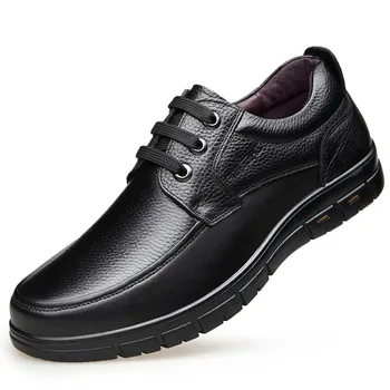 Vendita calda uomo scarpe casual in vera pelle suola morbida stringate marchio di lusso uomo anziano di mezza età papà mocassini leggeri scarpe 1