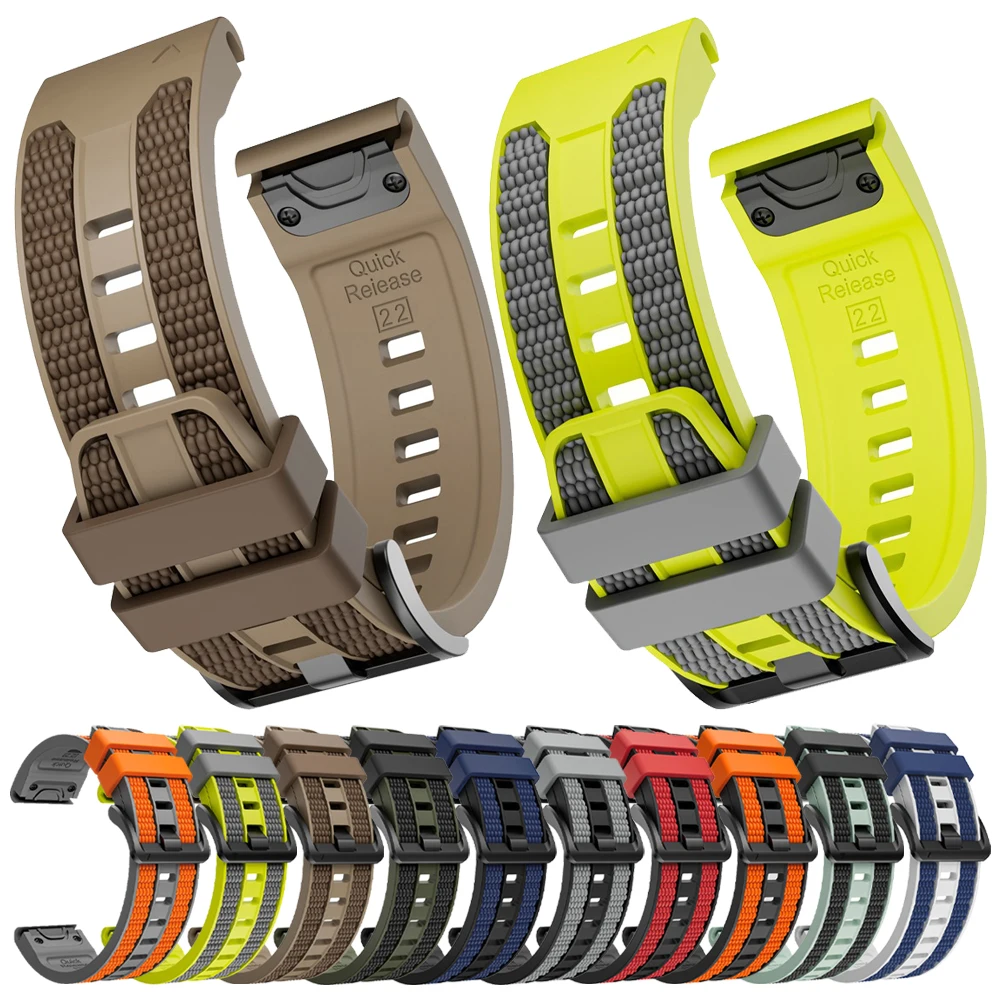 Premium Silicone Watch Band - Versatile QuickFit 22mm & 26mm Strap