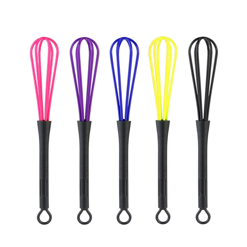 Whisk Egg Mixer Salon Dye Ballon Hair Stirrer Plastic Color Whisks Beater  Balloon Kitchen Mini Hand Silicone Hairdresser Whip