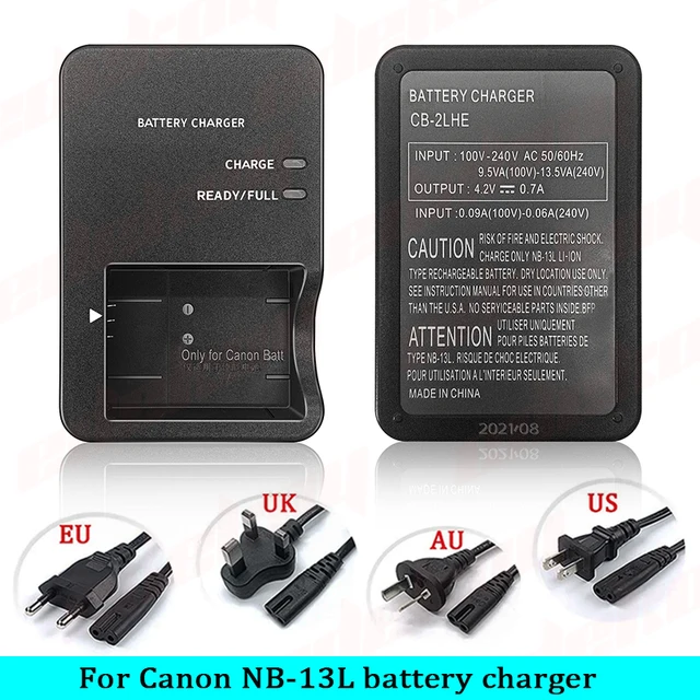 CB-2LH CB-2LHT CB-2LHE Battery Charger For Canon G5x G7x G9X Mark II Sx620 Sx720 Sx730 Sx740 HS Camera NB-13L Battery Charger