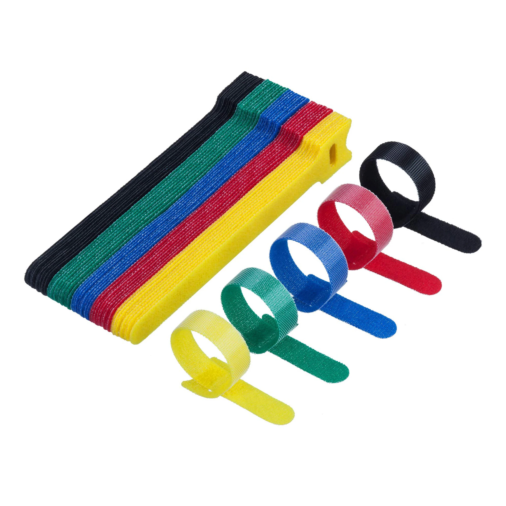 Description Picture 2 of item100pcs/50pcs Releasable Cable Ties Colored Plastics Reusable Cable Ties Nylon Loop Wrap Zip Bundle Ties T-type Cable Tie Wire AA