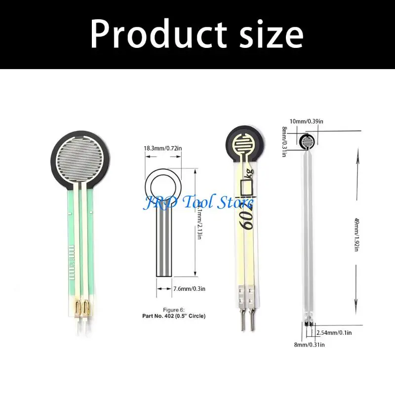 로봇 공학 및 생물 의학 응용 분야 10Mm 직경을 위한 A2UD 필름 압력 센서