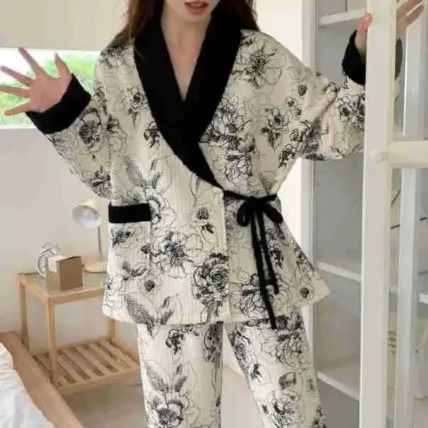 Adjustable Air Cotton Maternity Sleepwear For Spring Autumn Postpartum Nursing Period Outerwear Breathable Comfortable