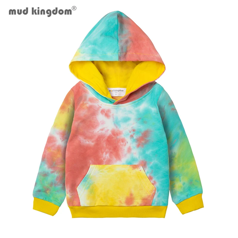Mudkingdom Girls Boys Hoodies Tie Dye Stripe Floral Jersey Hoodie For