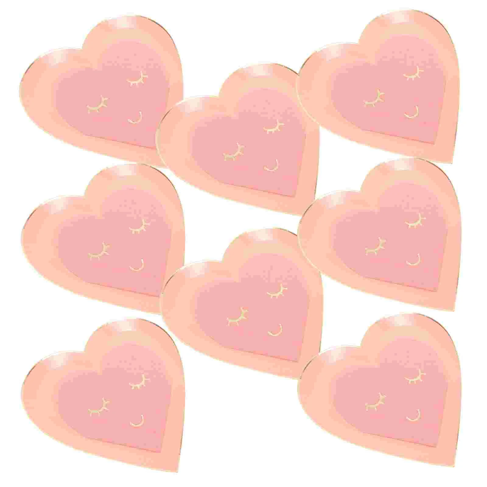 1 Set of Food Serving Paper Plates Tissues Heart Shaped Cake Plates Home Party Tableware party tissue