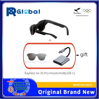 Occhiali AR intelligenti RayNeo Air 3S Pro, equivalenti a 4 metri 135 pollici, audio surround 3D, 120Hz. E RayNeo Air 4
