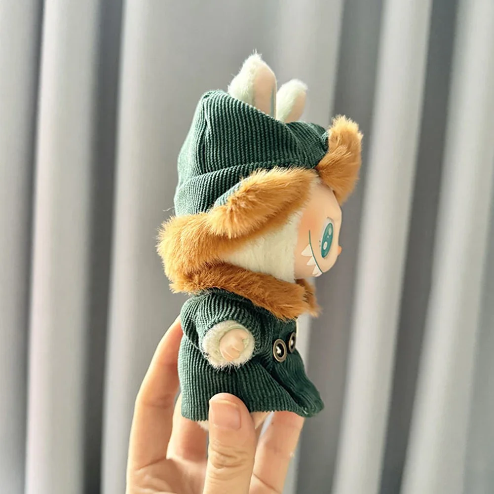 For 17 cm Labubu Clothes Pendant for Labubu Sitting Party Outfit Baby Clothes for Winter Coat Set 4