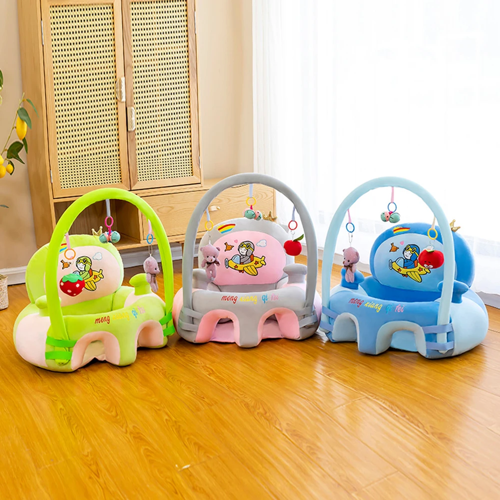Infant Safety Seat Sofa Cover Without Cotton Plush Baby Learning Sit Chair Toys