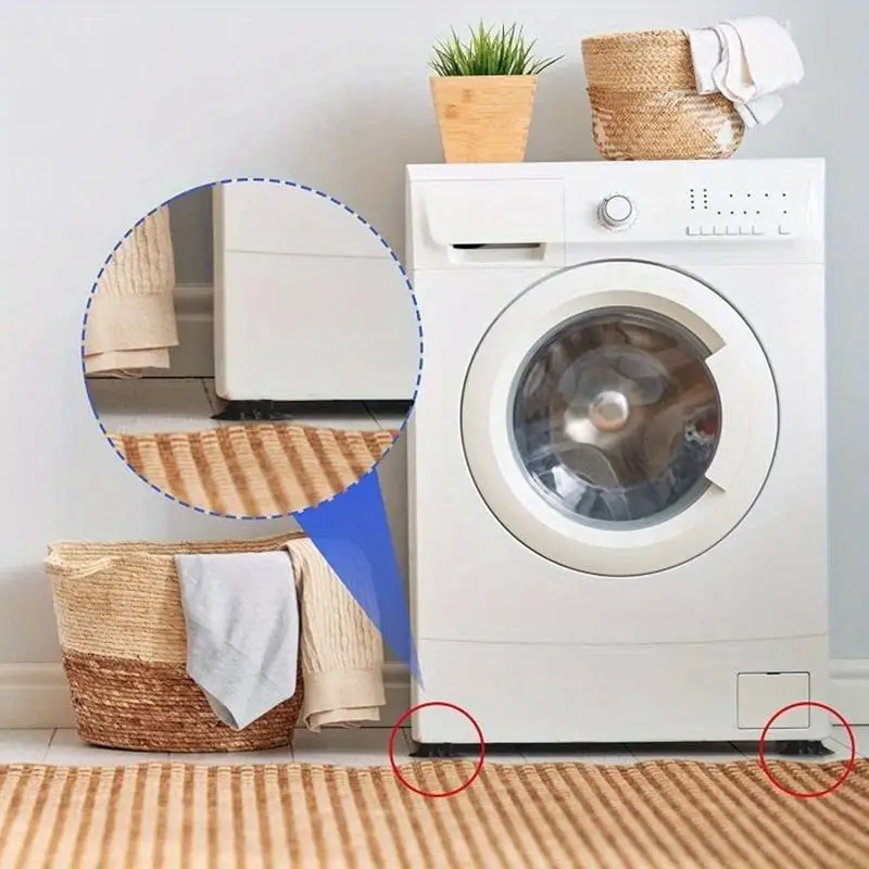 Anti Vibration Feet Pads Rubber Legs Slipstop Silent Skid Raiser Mat For Washing Machine 4Pcs Bathroom Accessories Sets bathroom accessories set,anti vibration mat