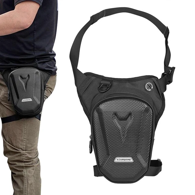 Sac de cuisse à coque dure pour moto avec sangle de jambe, polyvalent, tour de  moto