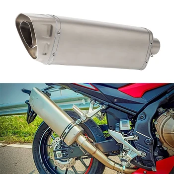 Motorcycle exhaust muffler for ZX-14R CBR650 CBR500 R1 GSXR1000 MT10 R6 RC390 CBR250RR TMAX560 Z900 CRF300L NINJA400