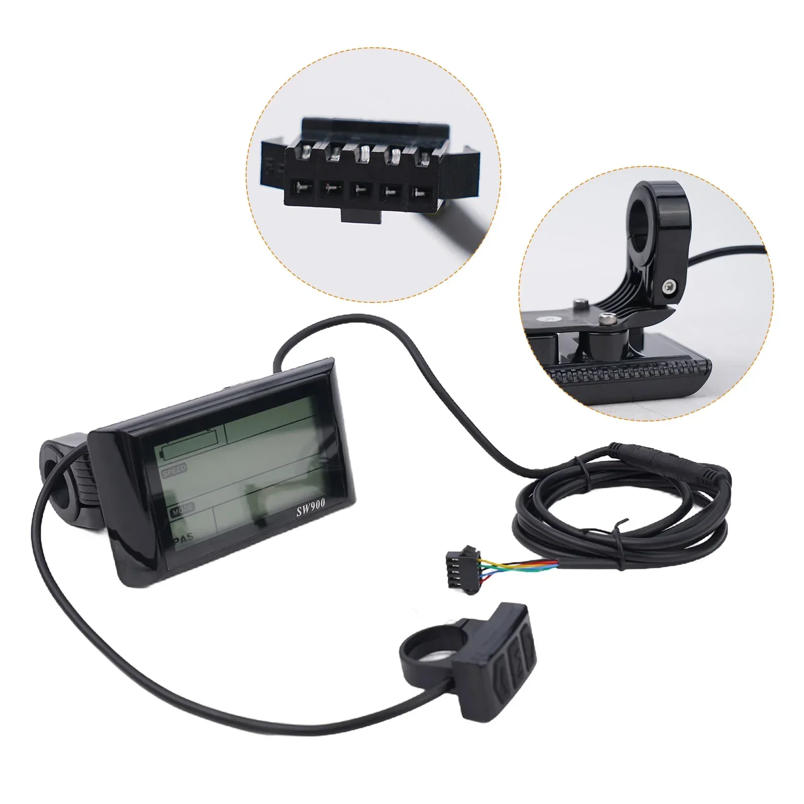 Commutateur D'Affichage Vélo Électrique - Bouton De Commande Ergonomique ABS Pour Guidon