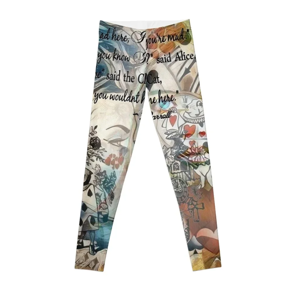 

Женские леггинсы Alice - We Are All Mad Here для фитнеса, женские леггинсы для спортзала