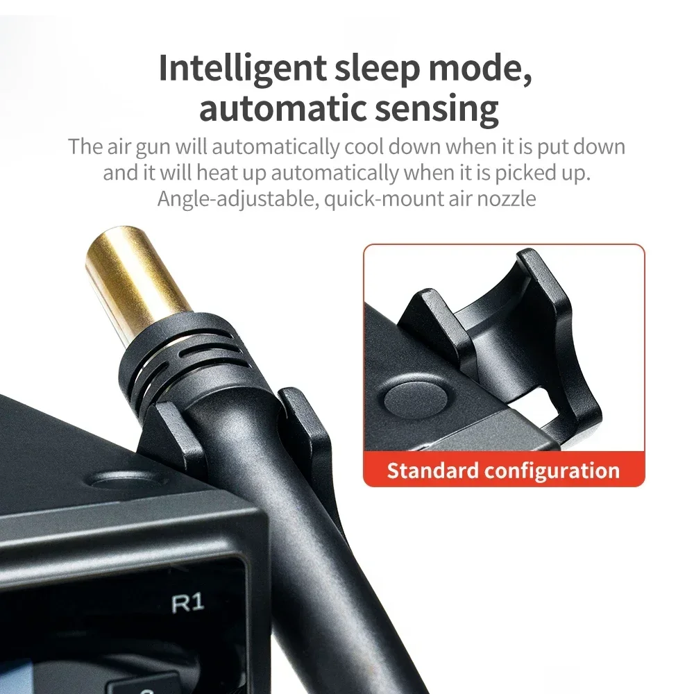 YCS-R1 1000W Intelligent Curved Hot Air Gun For Mobile Phone Repair Motherboard PCB Welding and Desoldering Hot Air Gun Tool