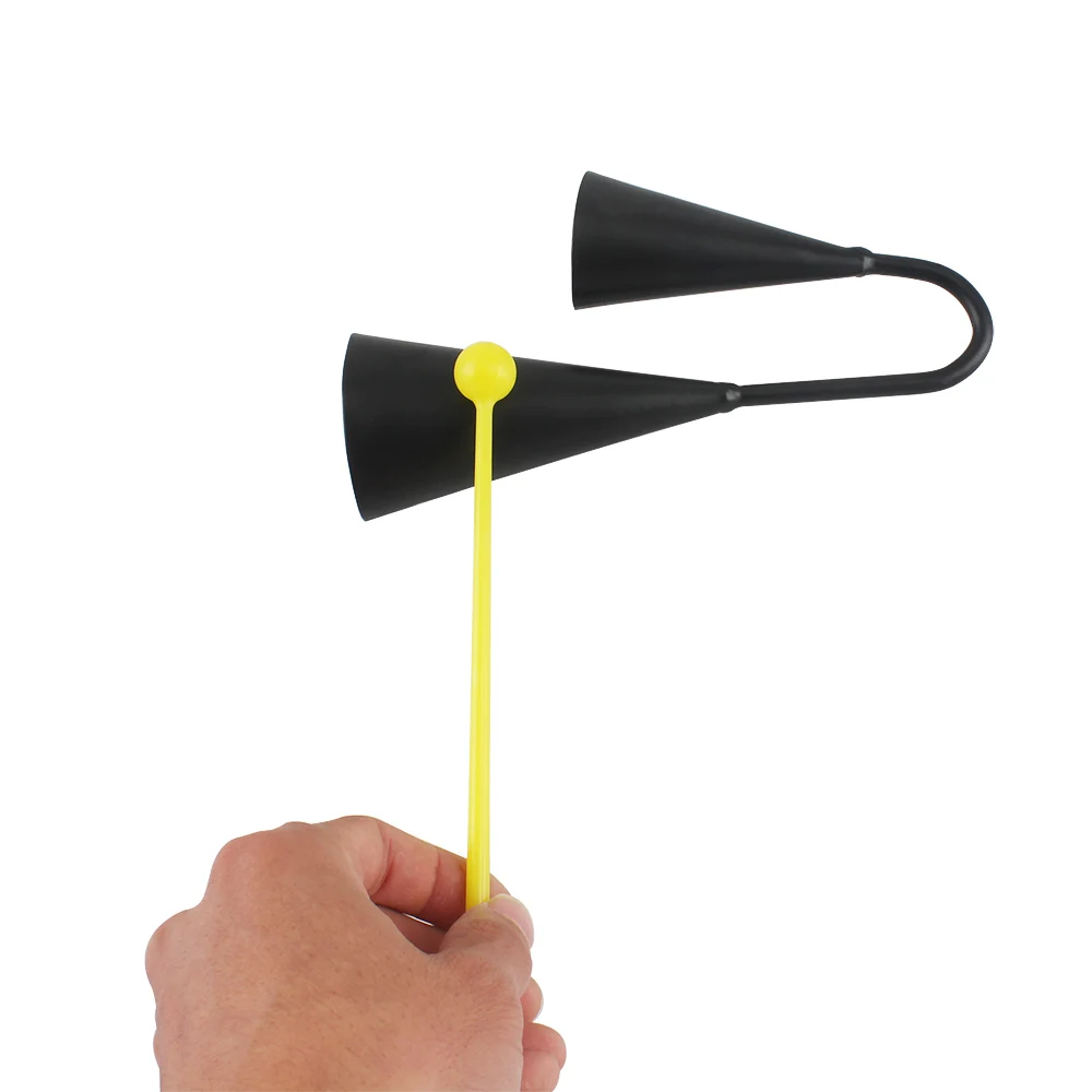 Two-Tone Double Bell Binaural Cowbell with Drum Stick - Percussion Instrument