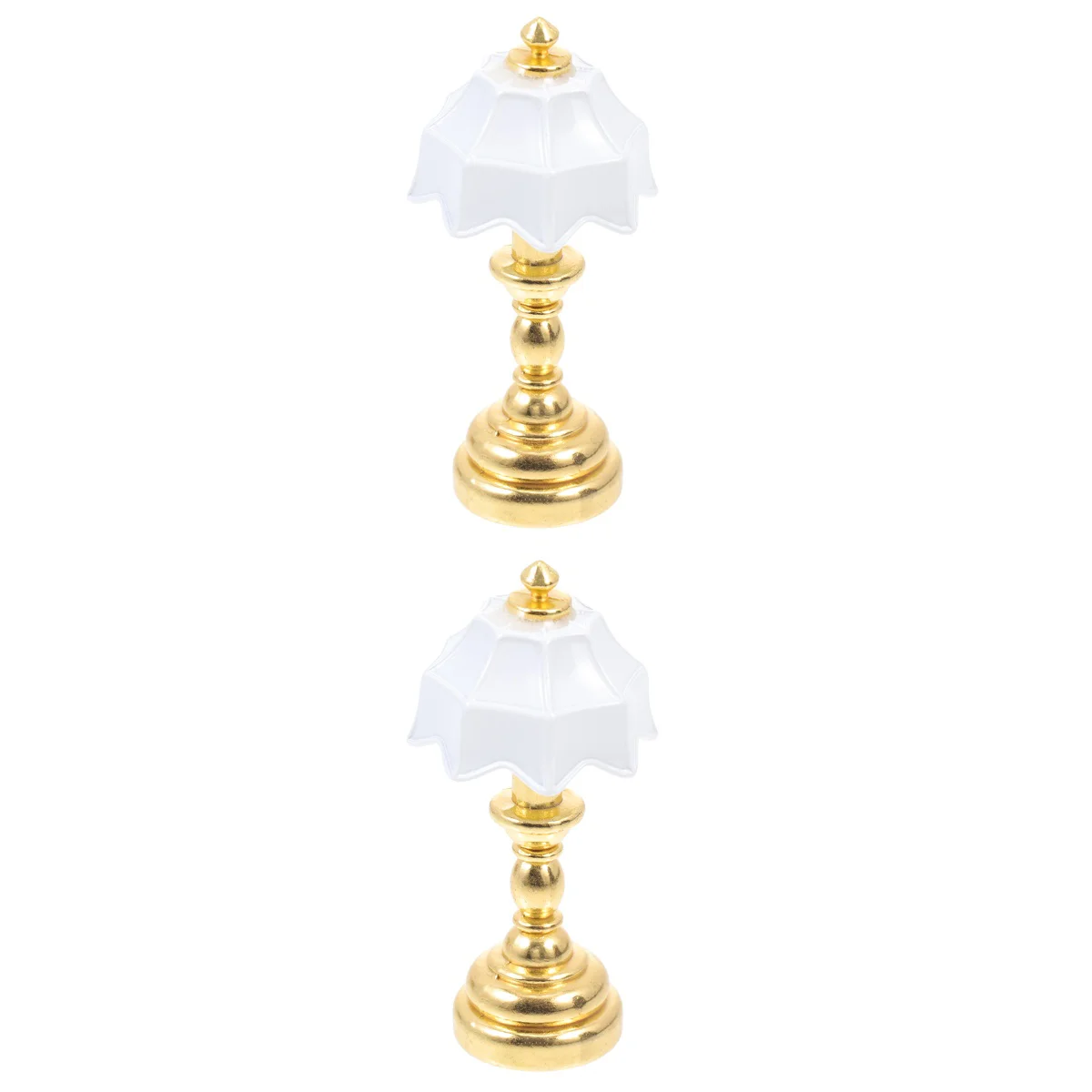 

2 pcs Decorative Iron Bedside Light Model Mini Light Models Desktop Decoration