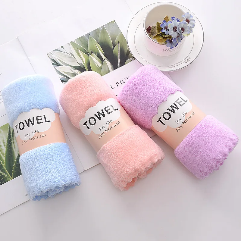 

Face Towel Thickened Microfiber Absorbent High-density Coral Fleece Towel Quick Dry Clean Face Soft Absorbent Towel