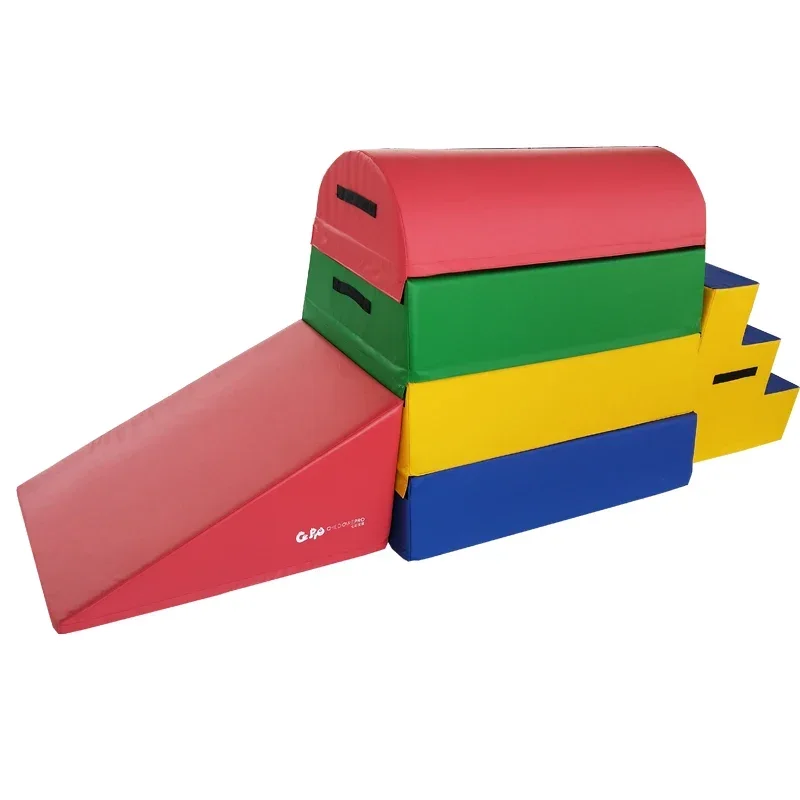 Incline Folding Gymnastics Cheese Wedge Mat for Home Training Exercise, Rolling Skill Pad, Soft Foam Combo Training