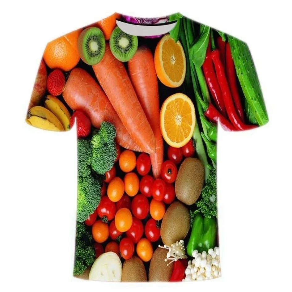 Shirt Funny Food 3d Food Print Clothing Funny Vegetable Shirts